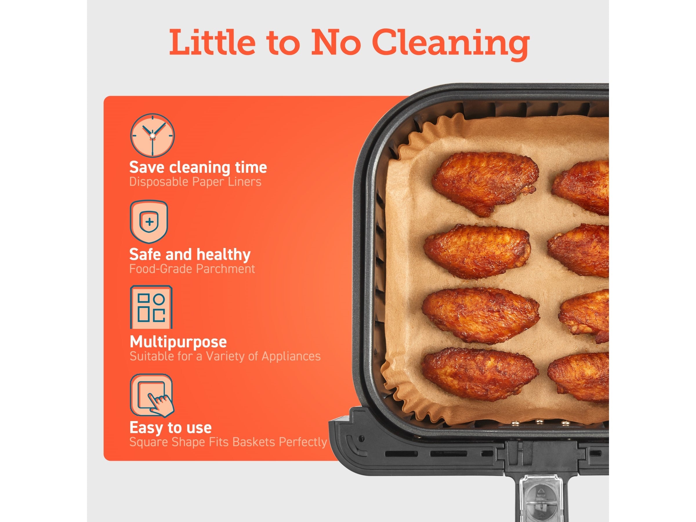 Bakpapper till Airfryer 6 liter (100 stk)