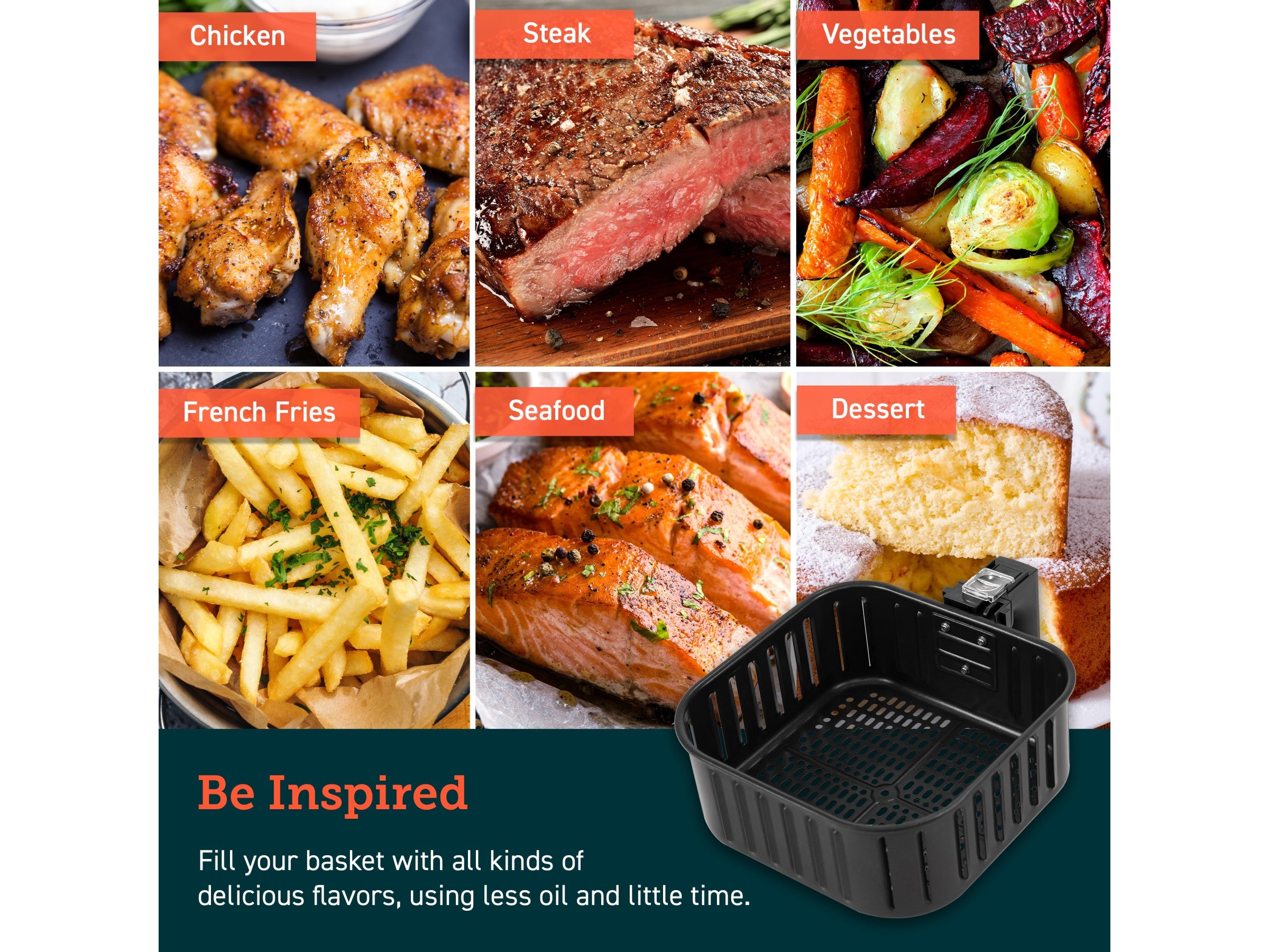 Korg för Cosori Premium 5,5-liters Airfryer